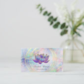 Carte De Visite Élégant professionnel, Cercles d'or Lotus Opal (Debout devant)