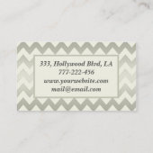 Carte De Visite Elégant professionnel chevron vintage (Dos)