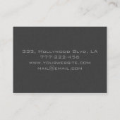 Carte De Visite Élégant professionnel chic contemporain lin gris (Dos)