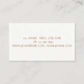 Carte De Visite Élégant professionnel, Chic Faux Gold Lotus (Dos)