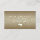 Carte De Visite élégant professionnel chic feuille de ginko vieux (Dos)