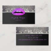 Carte De Visite Élégant Professionnel Chic, Lèvres (Devant / Derrière)