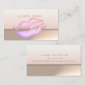 Carte De Visite Élégant Professionnel Chic, Lèvres (Devant / Derrière)