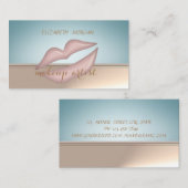 Carte De Visite Élégant Professionnel Chic, Lèvres (Devant / Derrière)