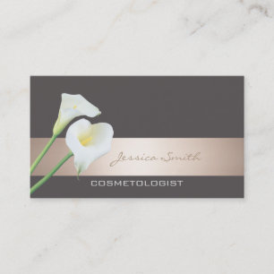 Carte De Visite Élégant professionnel chic luxe romantique calla