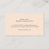 Carte De Visite Élégant professionnel chic textureConseil beauté (Dos)