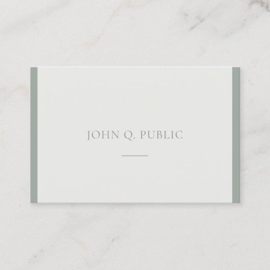 Carte De Visite Élégant professionnel Clean Design Modèle vert (Devant)