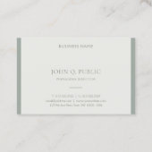 Carte De Visite Élégant professionnel Clean Design Modèle vert (Dos)