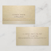 Carte De Visite Élégant, Professionnel, Confetti Or (Devant / Derrière)