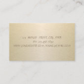 Carte De Visite Élégant, Professionnel, Confetti Or (Dos)