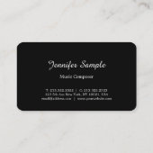 Carte De Visite Élégant professionnel de ComposerTeacher de (Dos)