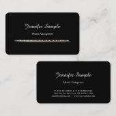 Carte De Visite Élégant professionnel de ComposerTeacher de (Devant / Derrière)