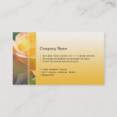 Carte De Visite Élégant professionnel de fleurs de rose jaune (Dos)