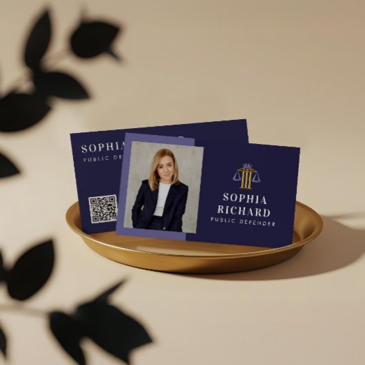 Carte De Visite Élégant professionnel de la justice Échelle juridi