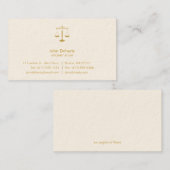 Carte De Visite Élégant professionnel de l'AVOCAT | (Devant / Derrière)
