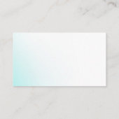 Carte De Visite Élégant professionnel de l'or turquoise turquoise  (Dos)