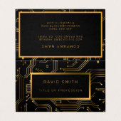 Carte De Visite Élégant professionnel de luxe (Extérieur déplié)