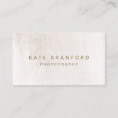 Carte De Visite Élégant professionnel de Marbre blanc ivoire (Devant)