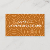 Carte De Visite Élégant professionnel de menuiserie en bois modern (Devant)