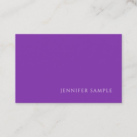 Carte De Visite Élégant professionnel de modèle moderne pourpre de (Devant)