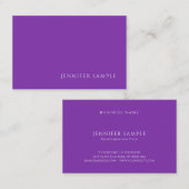 Carte De Visite Élégant professionnel de modèle moderne pourpre de (Devant / Derrière)