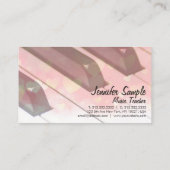 Carte De Visite Élégant professionnel de professeur de clavier de (Dos)