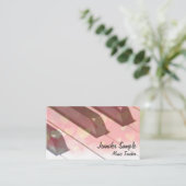 Carte De Visite Élégant professionnel de professeur de clavier de (Debout devant)