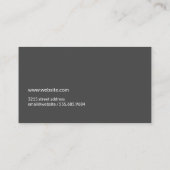 Carte De Visite Élégant professionnel Deep Red Grey (Dos)