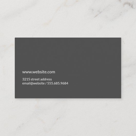 Carte De Visite Élégant professionnel Deep Red Grey (Dos)