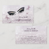 Carte De Visite Élégant professionnel design bokeh papillon maquil (Devant / Derrière)