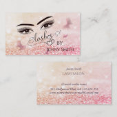 Carte De Visite Élégant professionnel design bokeh papillon maquil (Devant / Derrière)