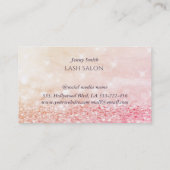 Carte De Visite Élégant professionnel design bokeh papillon maquil (Dos)