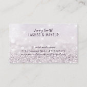 Carte De Visite Élégant professionnel design bokeh papillon maquil (Dos)