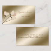 Carte De Visite Élégant Professionnel Design Moderne, Floral (Devant / Derrière)