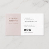 CARTE DE VISITE ÉLÉGANT PROFESSIONNEL D'OR ROSE ROSE BLANCHE SIMPL (Dos)