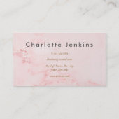 Carte De Visite Élégant professionnel du marbre rose (Dos)