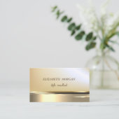 Carte De Visite Élégant professionnel élégant Faux Gold (Debout devant)
