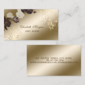 Carte De Visite Élégant professionnel élégant, Fleurs (Devant / Derrière)