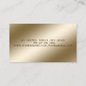 Carte De Visite Élégant professionnel élégant, Fleurs (Dos)