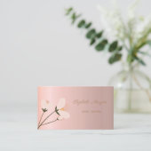 Carte De Visite Élégant professionnel élégant, Floral (Debout devant)