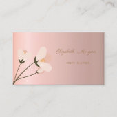 Carte De Visite Élégant professionnel élégant, Floral (Devant)