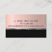 Carte De Visite Élégant professionnel élégant, Noir (Dos)