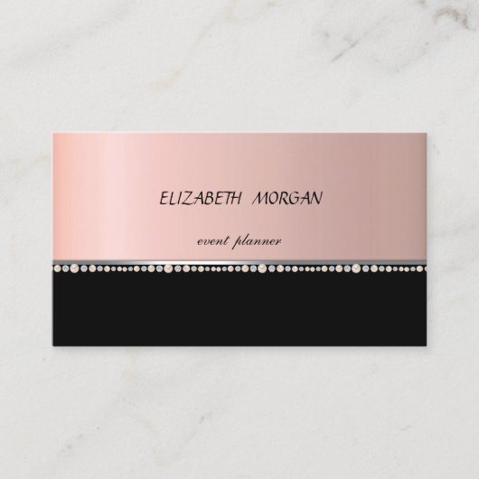 Carte De Visite Élégant professionnel élégant, Noir (Devant)