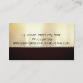 Carte De Visite Élégant professionnel élégant, Noir, brillant, Con (Dos)