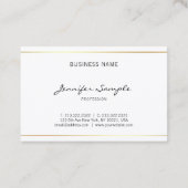 Carte De Visite Élégant Professionnel Élégant Script manuscrit Lux (Dos)