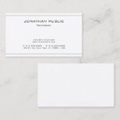 Carte De Visite Élégant professionnel élégant sobre design moderne (Devant / Derrière)