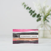 Carte De Visite Élégant professionnel en bois moderne look #25 (Debout devant)