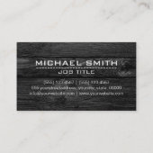 Carte De Visite Élégant professionnel en bois moderne look #25 (Dos)