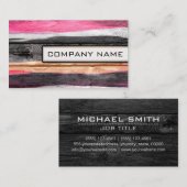 Carte De Visite Élégant professionnel en bois moderne look #25 (Devant / Derrière)