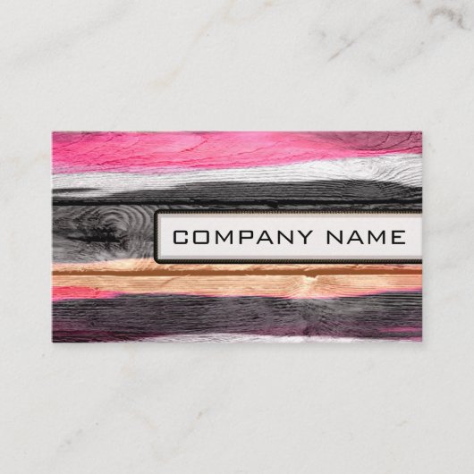 Carte De Visite Élégant professionnel en bois moderne look #25 (Devant)